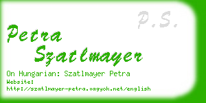 petra szatlmayer business card